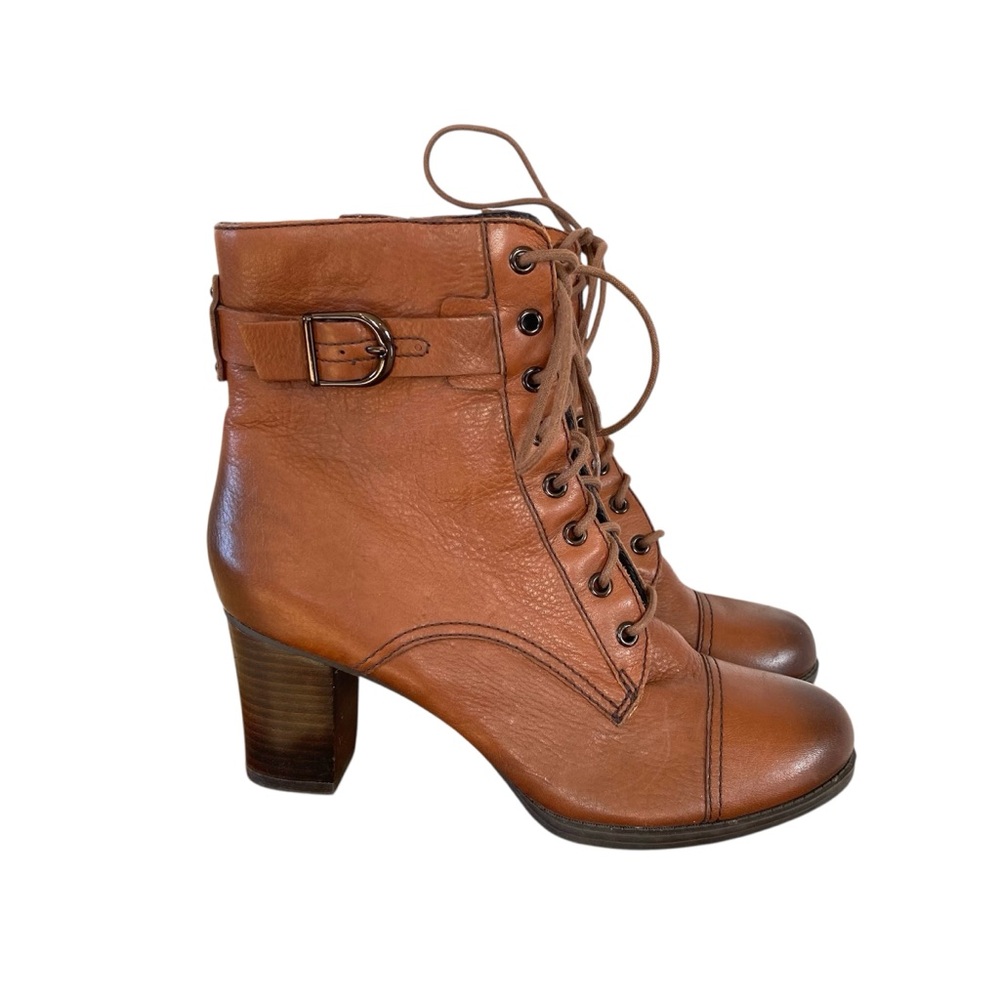 Clarks Jolissa Fall Gypsum Lace Up Leather Boots Women’s 10